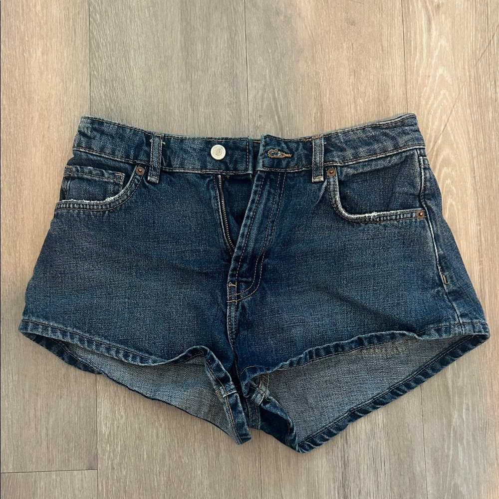 Zara Dark Blue Jean Shorts